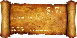 Zilzer Teréz névjegykártya